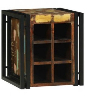 vidaXL Wine Rack 35 x 35 x 39 cm Solid Reclaim Wood — Size: 34.5 x 35 x 39 cm