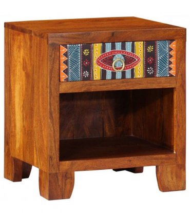 vidaXL Bedside Cabinet 40x35x45 cm Solid Wood Acacia — Size: 40 x 35 x 45 cm