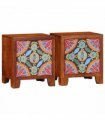 vidaXL Bedside Cabinet 2 pcs 40x30x45 cm Solid Wood Acacia — Colour: Brown