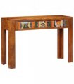 vidaXL Console Table 110x35x75 cm Solid Wood Acacia — Size: 110 cm