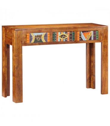 vidaXL Console Table 110x35x75 cm Solid Wood Acacia — Size: 110 cm