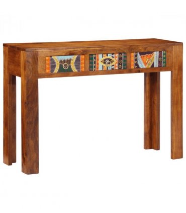 vidaXL Console Table 110x35x75 cm Solid Wood Acacia — Size: 110 cm