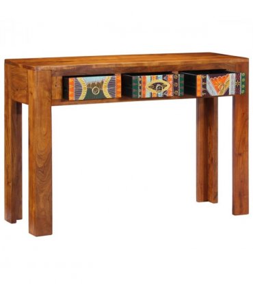 vidaXL Console Table 110x35x75 cm Solid Wood Acacia — Size: 110 cm