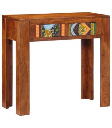 vidaXL Console Table 80x35x75 cm Solid Wood Acacia — Size: 80 cm