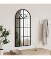 vidaXL Wall Mirror Black 40x80 cm Arch Iron — Size: 40 x 80 cm