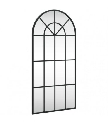 vidaXL Wall Mirror Black 40x80 cm Arch Iron — Size: 40 x 80 cm