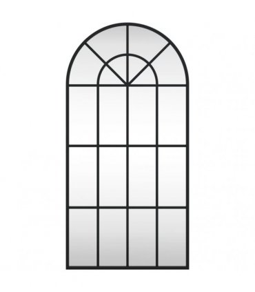 vidaXL Wall Mirror Black 40x80 cm Arch Iron — Size: 40 x 80 cm