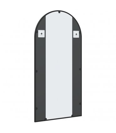 vidaXL Wall Mirror Black 50x100 cm Arch Iron — Size: 50 x 100 cm