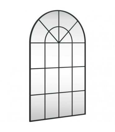 vidaXL Wall Mirror Black 60x100 cm Arch Iron — Size: 60 x 100 cm