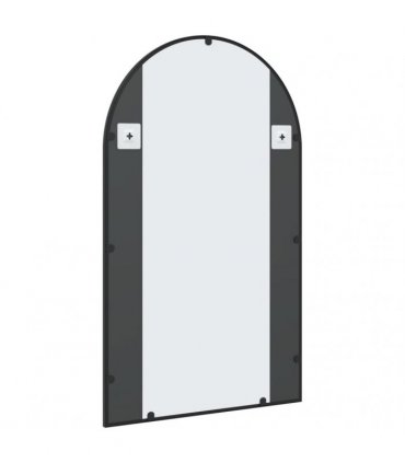 vidaXL Wall Mirror Black 60x100 cm Arch Iron — Size: 60 x 100 cm