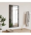 vidaXL Wall Mirror Black 40x80 cm Rectangle Iron — Size: 40 x 80 cm