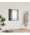 vidaXL Wall Mirror Black 40x40 cm Square Iron — Size: 40 x 40 cm