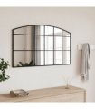 vidaXL Wall Mirror Black 100x60 cm Arch Iron — Size: 100 x 60 cm