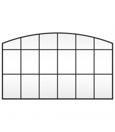 vidaXL Wall Mirror Black 100x60 cm Arch Iron — Size: 100 x 60 cm