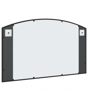 vidaXL Wall Mirror Black 100x60 cm Arch Iron — Size: 100 x 60 cm