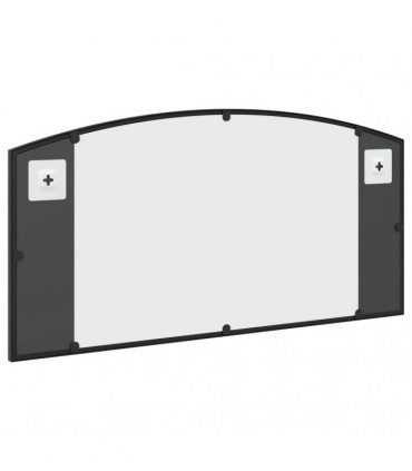 vidaXL Wall Mirror Black 80x40 cm Arch Iron — Size: 80 x 40 cm