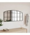 vidaXL Wall Mirror Black 100x50 cm Arch Iron — Size: 100 x 50 cm