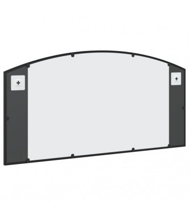 vidaXL Wall Mirror Black 100x50 cm Arch Iron — Size: 100 x 50 cm