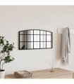 vidaXL Wall Mirror Black 60x30 cm Arch Iron — Size: 60 x 30 cm