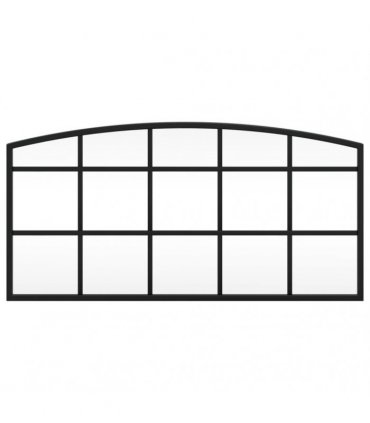 vidaXL Wall Mirror Black 60x30 cm Arch Iron — Size: 60 x 30 cm