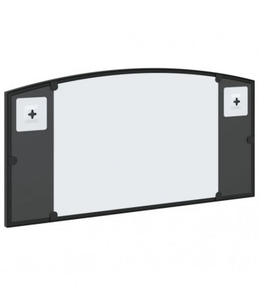vidaXL Wall Mirror Black 60x30 cm Arch Iron — Size: 60 x 30 cm
