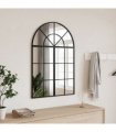 vidaXL Wall Mirror Black 60x30 cm Arch Iron — Size: 60 x 30 cm — V0671989908