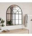 vidaXL Wall Mirror Black 80x40 cm Arch Iron — Size: 80 x 40 cm — V0671989910