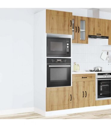 vidaXL Oven Cabinets 2 pcs Kalmar Artisan Oak Engineered Wood — Model: 1x oven cabinet 60 cm wide 207 cm high