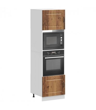 vidaXL Oven Cabinets 2 pcs Kalmar Old Wood Engineered Wood — Model: 1x oven cabinet 60 cm wide 207 cm high