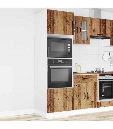 vidaXL Oven Cabinets 2 pcs Kalmar Old Wood Engineered Wood — Model: 1x oven cabinet 60 cm wide 207 cm high