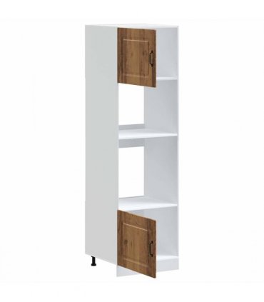 vidaXL Oven Cabinets 2 pcs Kalmar Old Wood Engineered Wood — Model: 1x oven cabinet 60 cm wide 207 cm high