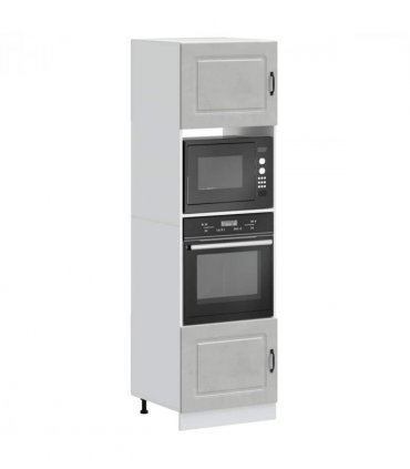 vidaXL Oven Cabinets 2 pcs Kalmar Concrete Grey Engineered Wood — Model: 1x oven cabinet 60 cm wide 207 cm high