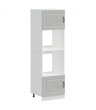 vidaXL Oven Cabinets 2 pcs Kalmar Concrete Grey Engineered Wood — Model: 1x oven cabinet 60 cm wide 207 cm high