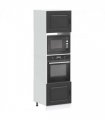 vidaXL Oven Cabinets 2 pcs Kalmar Black Engineered Wood — Model: 1x oven cabinet 60 cm wide 207 cm high