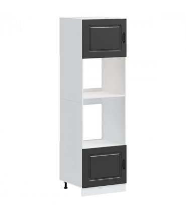 vidaXL Oven Cabinets 2 pcs Kalmar Black Engineered Wood — Model: 1x oven cabinet 60 cm wide 207 cm high