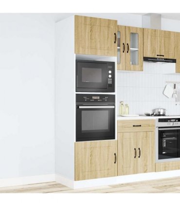vidaXL Oven Cabinets 2 pcs Kalmar Sonoma Oak Engineered Wood — Model: 1x oven cabinet 60 cm wide 207 cm high