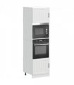 vidaXL Oven Cabinets 2 pcs Lucca White Engineered Wood — Size: 60 x 57 x 207 cm, Model: 1x oven cabinet