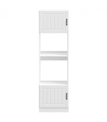 vidaXL Oven Cabinets 2 pcs Lucca White Engineered Wood — Size: 60 x 57 x 207 cm, Model: 1x oven cabinet