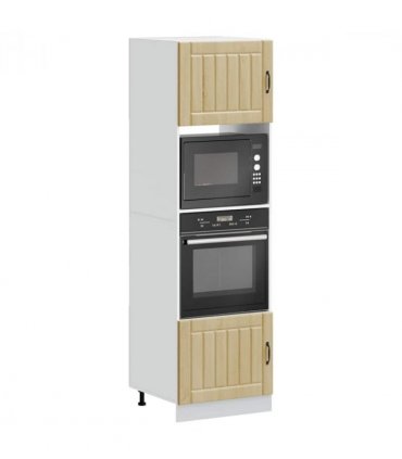 vidaXL Oven Cabinets 2 pcs Lucca Sonoma Oak Engineered Wood — Size: 60 x 57 x 207 cm, Model: 1x oven cabinet