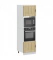 vidaXL Oven Cabinets 2 pcs Lucca Sonoma Oak Engineered Wood — Size: 60 x 57 x 207 cm, Model: 1x oven cabinet