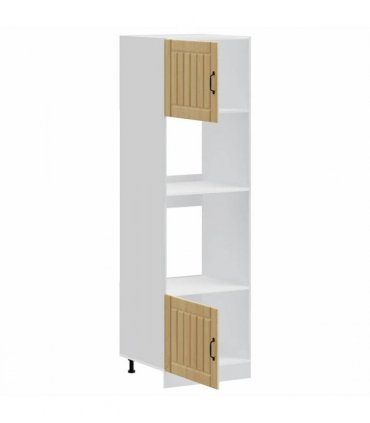 vidaXL Oven Cabinets 2 pcs Lucca Sonoma Oak Engineered Wood — Size: 60 x 57 x 207 cm, Model: 1x oven cabinet
