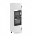 vidaXL Oven Cabinets 2 pcs Lucca Gloss White Engineer — Colour: high gloss white, Size: 60 x 57 x 207 cm, Model: 1x oven cabinet