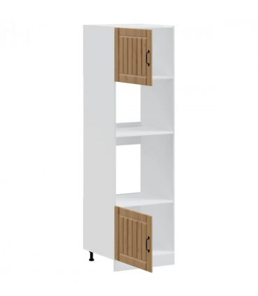 vidaXL Oven Cabinets 2 pcs Lucca Artisan Oak Engineered Wood — Size: 60 x 57 x 207 cm, Model: 1x oven cabinet