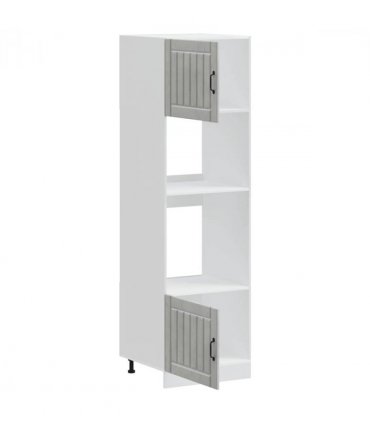 vidaXL Oven Cabinets 2 pcs Lucca Concrete Grey Engineered Wood — Size: 60 x 57 x 207 cm, Model: 1x oven cabinet