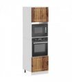 vidaXL Oven Cabinets 2 pcs Lucca Old Wood Engineered Wood — Size: 60 x 57 x 207 cm, Model: 1x oven cabinet