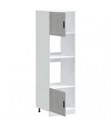 vidaXL Oven Cabinets 2 pcs Porto Concrete Grey Engineered Wood — Size: 60 x 57 x 207 cm, Model: 1x oven cabinet