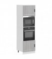 vidaXL Oven Cabinets 2 pcs Porto Grey Sonoma Engineered Wood — Size: 60 x 57 x 207 cm, Model: 1x oven cabinet