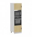 vidaXL Oven Cabinets 2 pcs Porto Sonoma Oak Engineered Wood — Size: 60 x 57 x 207 cm, Model: 1x oven cabinet