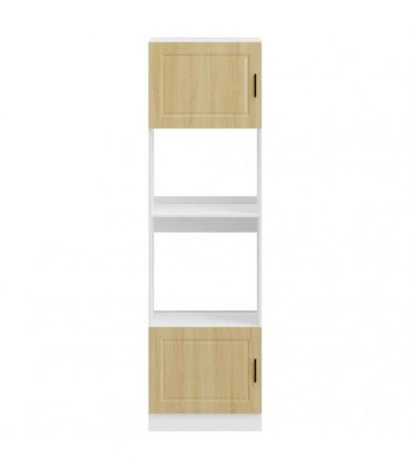 vidaXL Oven Cabinets 2 pcs Porto Sonoma Oak Engineered Wood — Size: 60 x 57 x 207 cm, Model: 1x oven cabinet