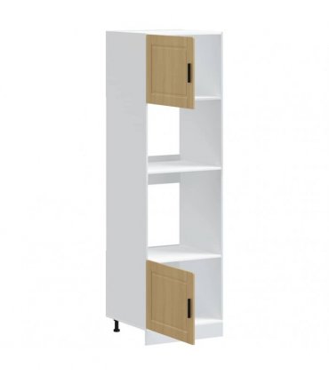 vidaXL Oven Cabinets 2 pcs Porto Sonoma Oak Engineered Wood — Size: 60 x 57 x 207 cm, Model: 1x oven cabinet